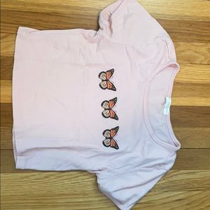 Urban Outfitters pink butterfly tee